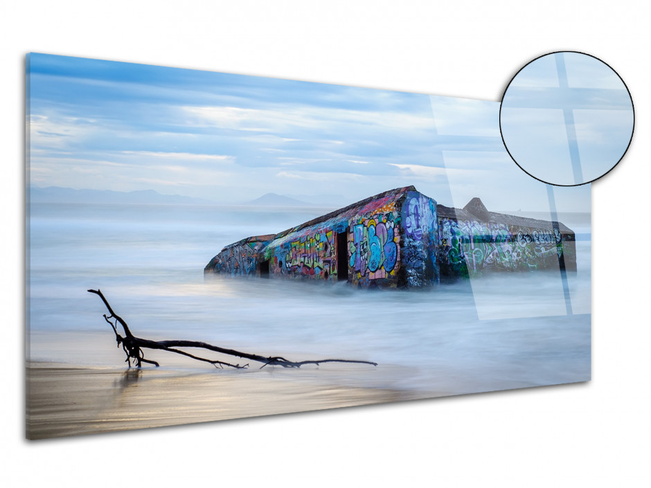 Tableau plexiglas PLAGE BLOCKHAUS CAPBRETON