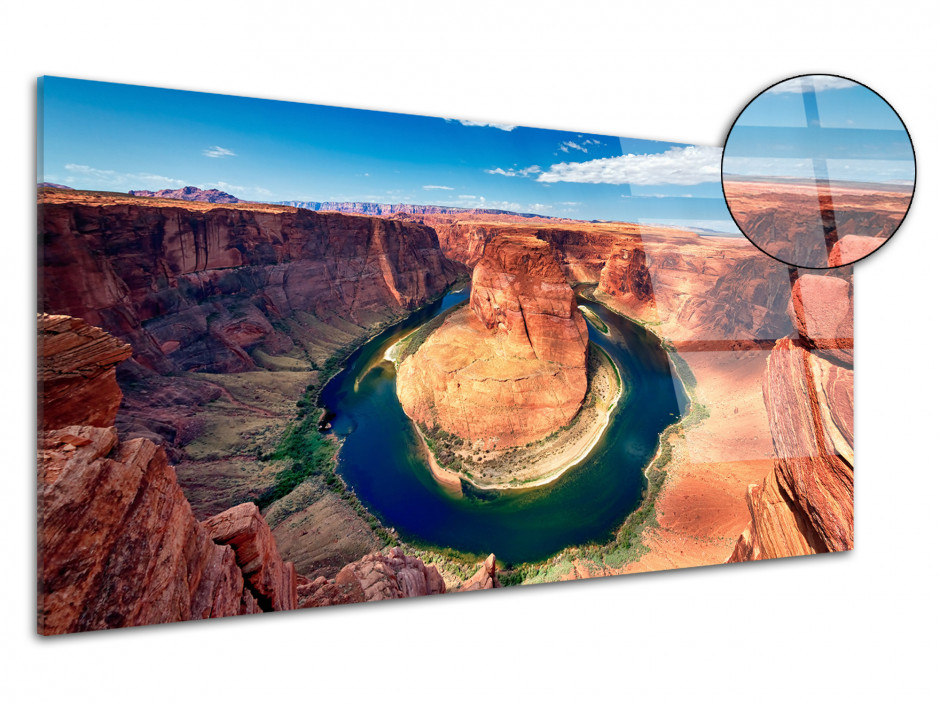 Tableau plexiglas panorama sur Horseshoe Bend