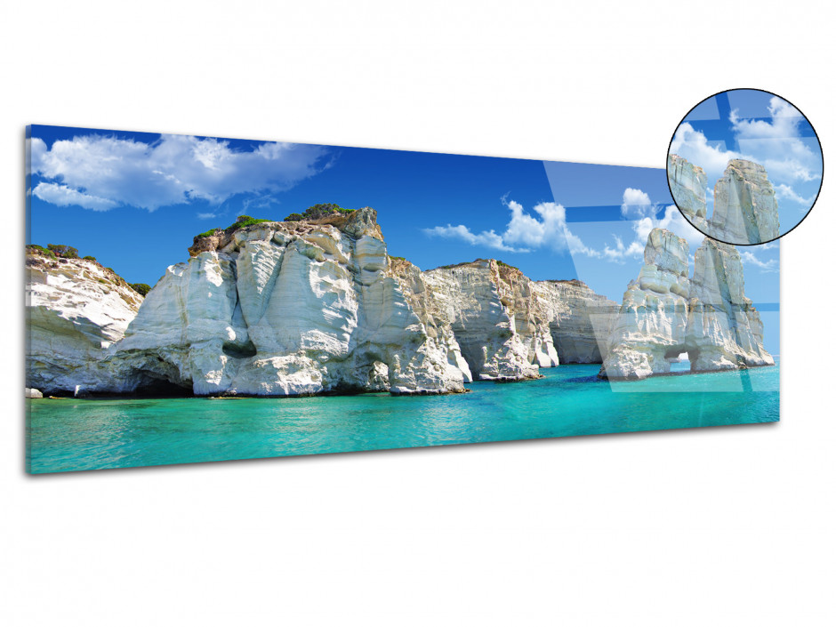 Tableau plexiglas paysage île de milos