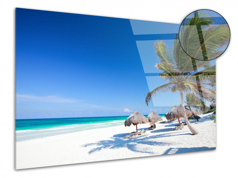 Tableau plexiglas paysage PLAGE DES CARAIBES