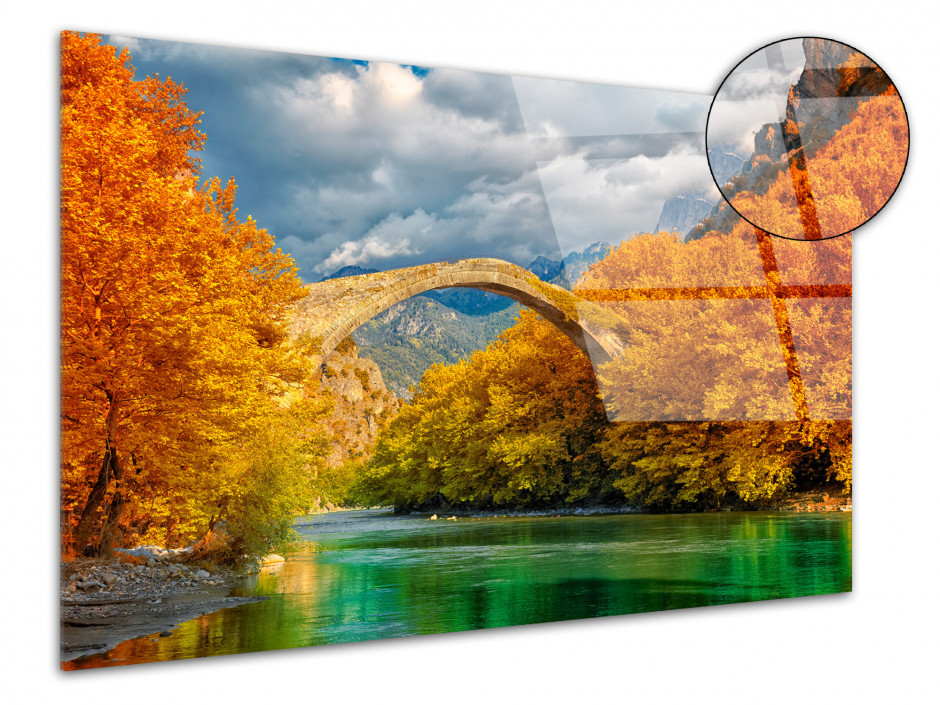 Tableau plexiglas paysage Pont de Konitsa