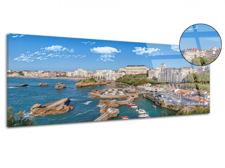 Cadre déco plexiglas PANORAMA DE BIARRITZ