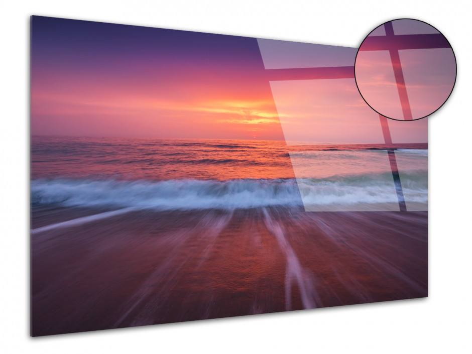 Tableau plexiglas SUNSET SUR LA PLAGE