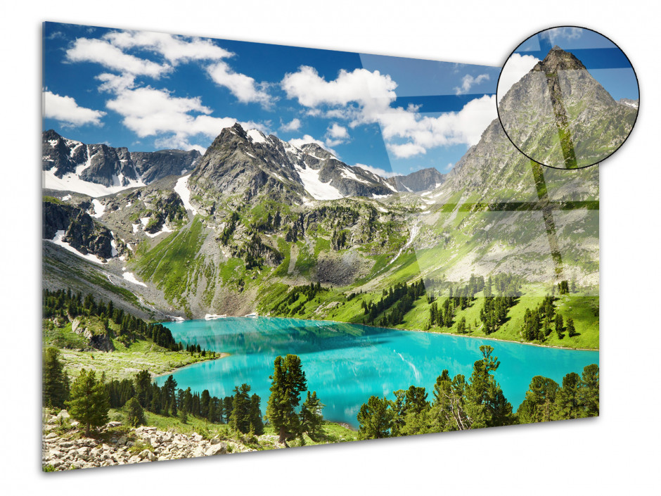 Tableau plexiglas photo LAC ET MONTAGNE