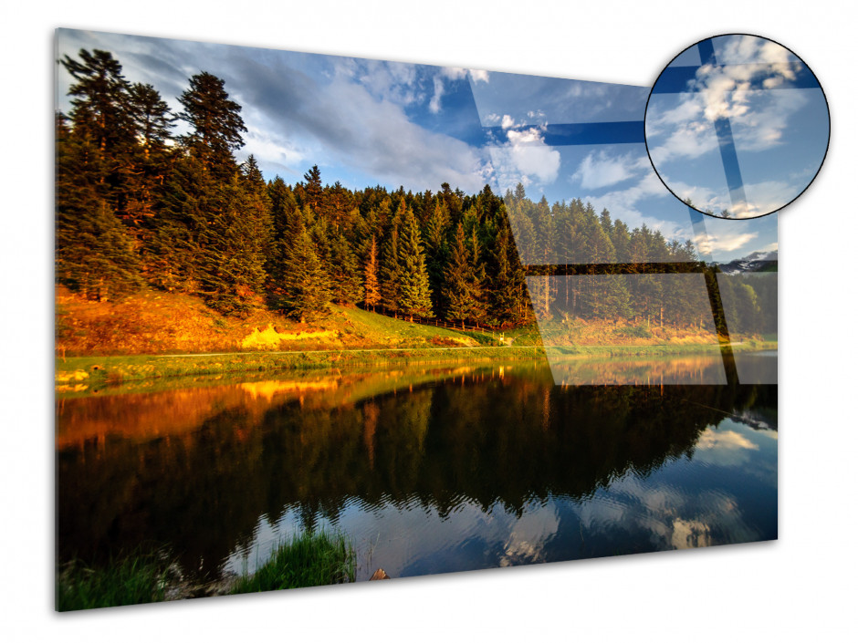 Tableau plexiglas photo REFLET SUR LE LAC DE PAYOLLE