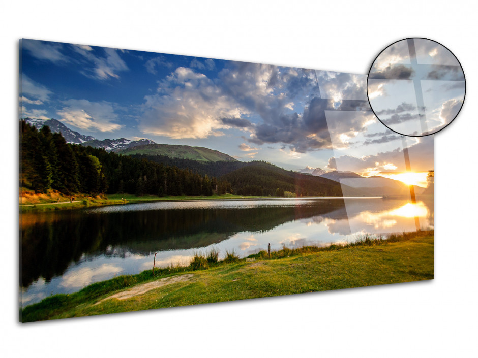 Tableau plexiglas panoramique sur le LAC DE PAYOLLE