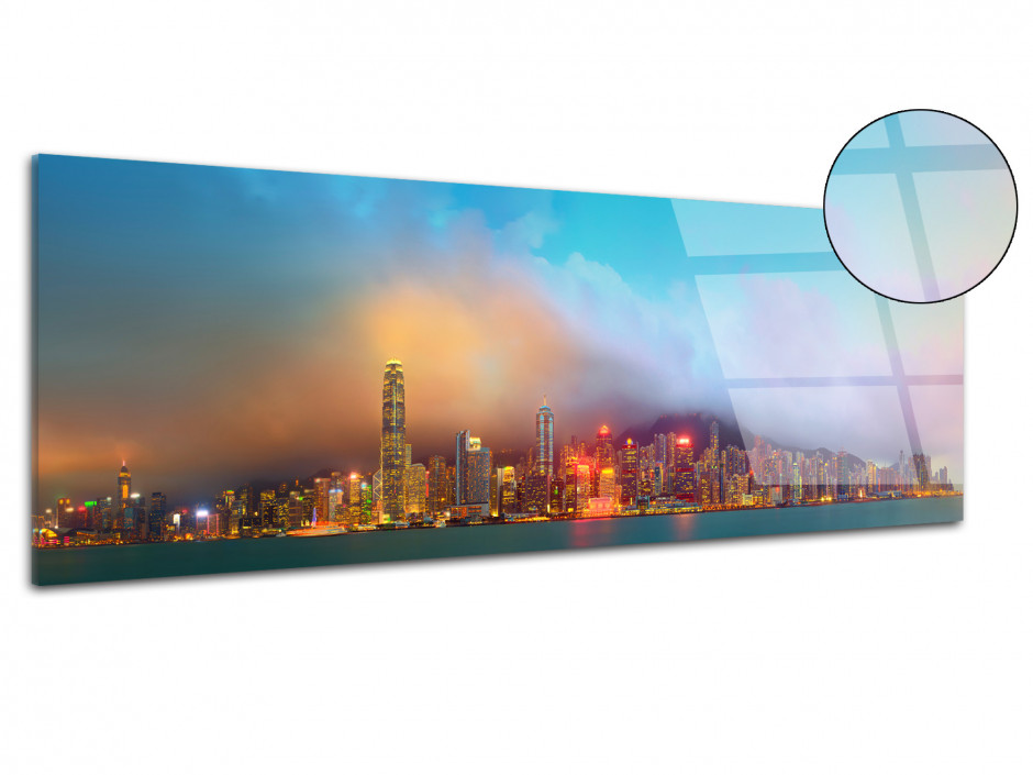 Tableau plexiglas deco panoramique Hong Kong