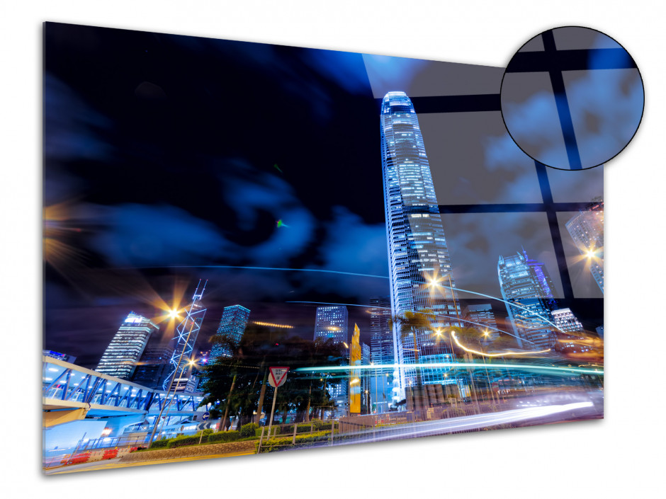 Tableau plexiglas deco design Hong Kong de nuit