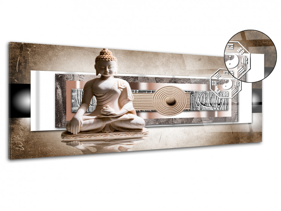 Tableau plexiglas déco murale JARDIN ZEN BOUDDHA