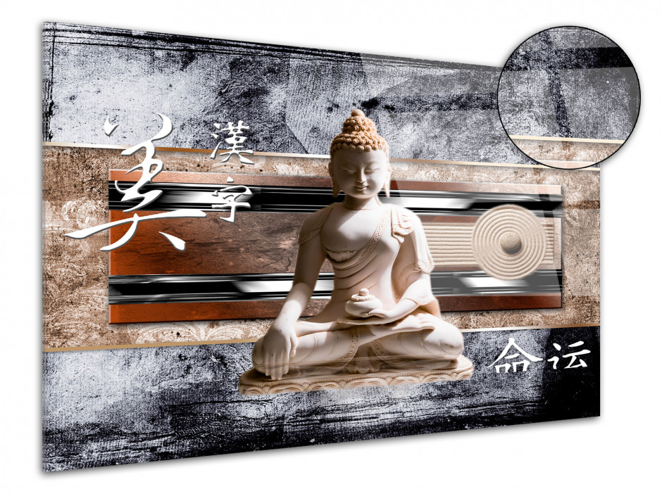 Tableau plexiglas zen STATUE DE BOUDDHA ASIATIQUE