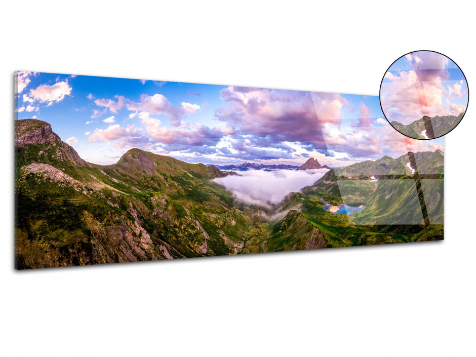 Tableau plexiglas Paysage panorama sur la vallée d'ossau