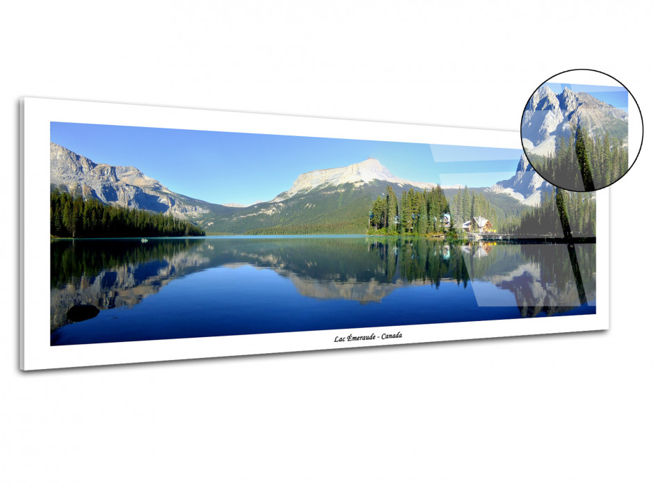 Tableau deco photo Plexiglas LAC EMERAUDE