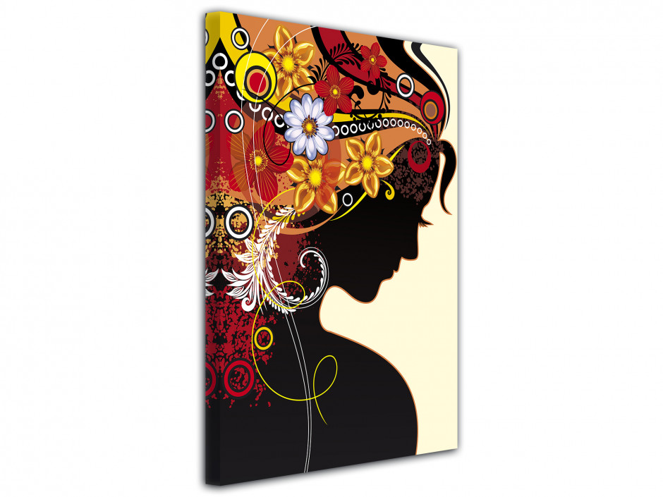 Tableau toile déco moderne Silhouette femme