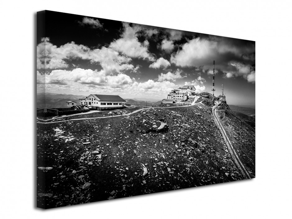 Tableau toile photo la Rhune noir et Blanc