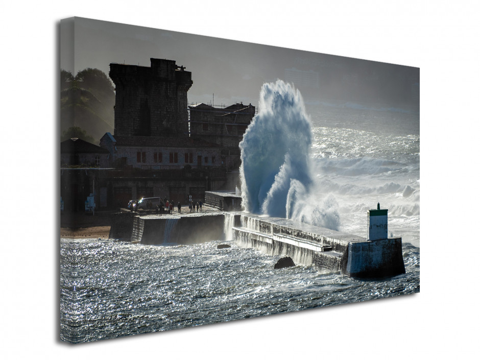 Tableau photo sur toile tempête sur Socoa Pays Basque