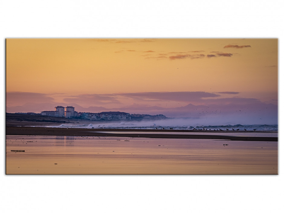 Tableau aluminium photo levé de soleil sur Hossegor