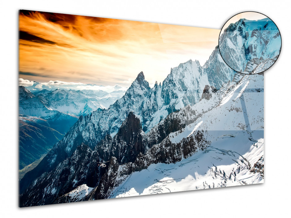 Tableau plexiglas paysage photographie Mont Blanc