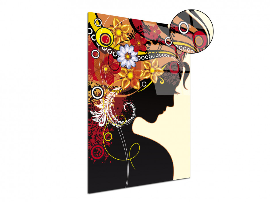 Tableau plexiglas déco moderne Silhouette femme