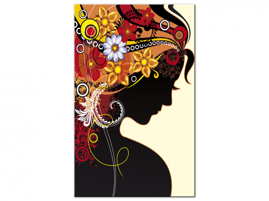 Tableau aluminium déco moderne Silhouette femme