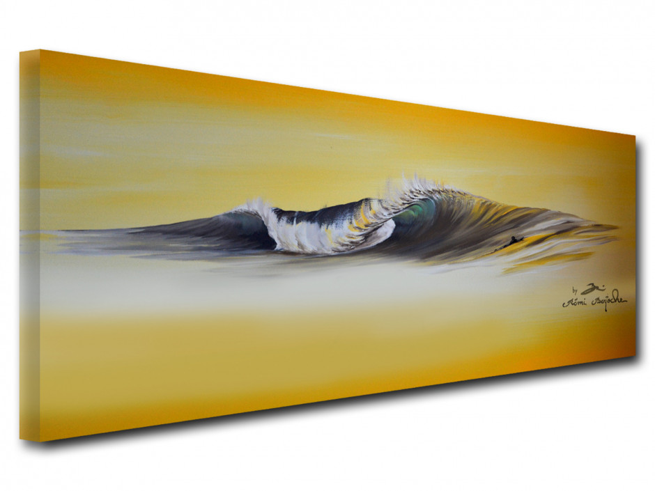 Reproduction tableau Remi Bertoche sur toile imprimée yellow wave