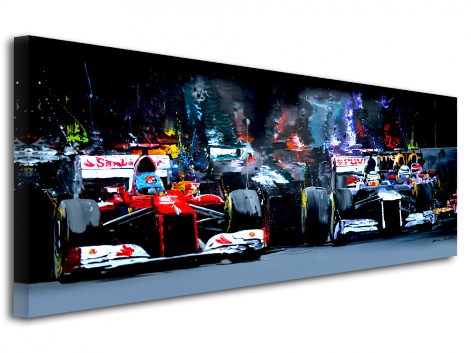 Tableau sur toile imprimée F1 ambiance