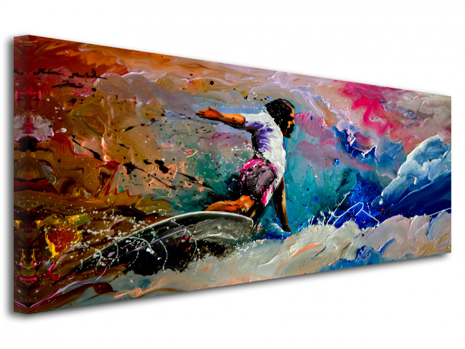 Reproduction peinture sur toile Rémi Bertoche Surf Style