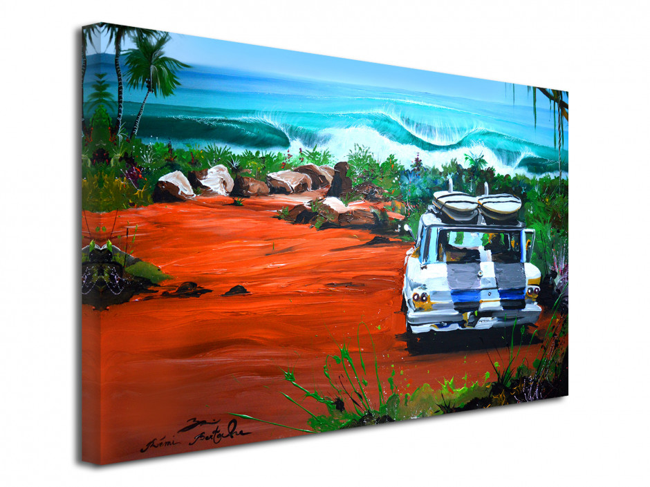 Tableau toile imprimée reproduction Peinture Surfing Road