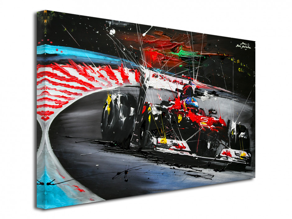 Reproduction peinture Rémi Bertoche Course F1