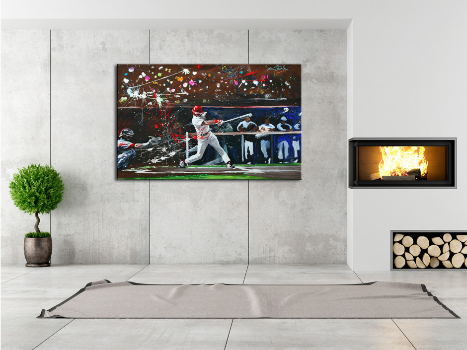 Tableau toile décorative reproduction peinture Baseball