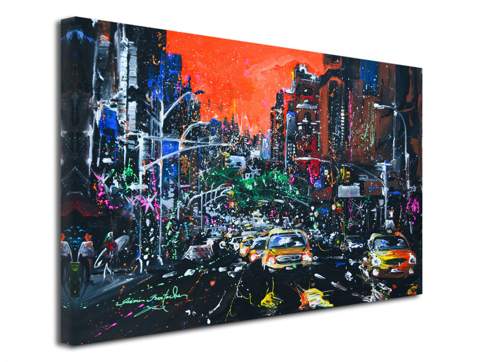 Tableau City Fire reproduction peinture sur toile