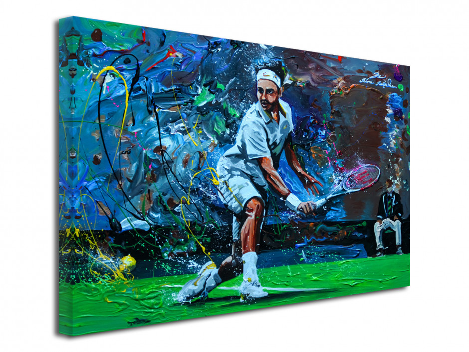 Tableau toile déco murale reproduction peinture Tennisman