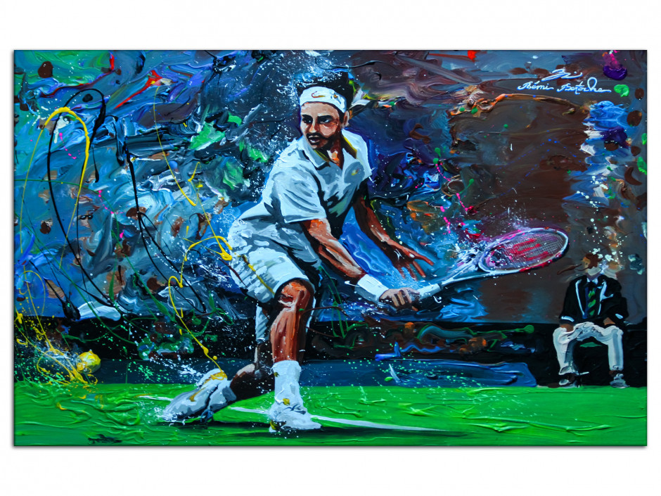 Tableau toile déco murale reproduction peinture Tennisman
