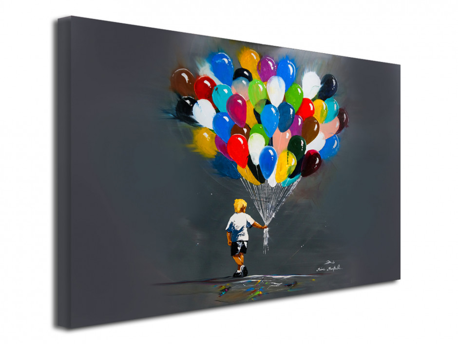 Tableau Rémi Bertoche reproduction sur toile Les Ballons du p'tit