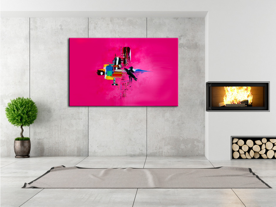 Tableau Pink Surf Abstract reproduction tableau Rémi Bertoche