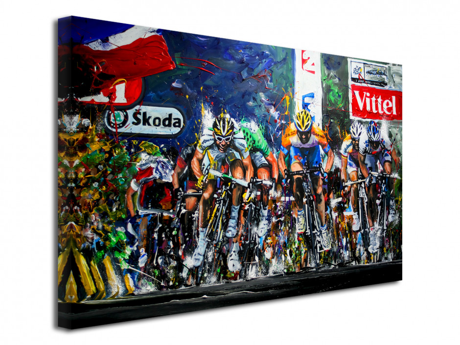 Tableau déco Tour de France reproduction peinture Artiste Rémi Bertoche