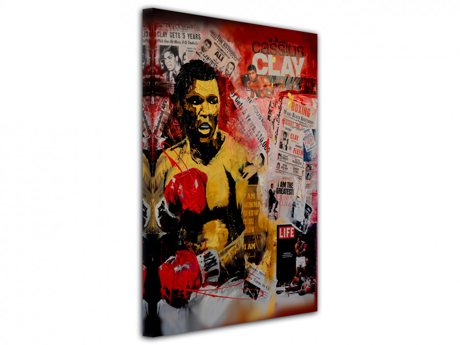 Tableau décoratif Cassius Clay reproduction peinture Rémi Bertoche