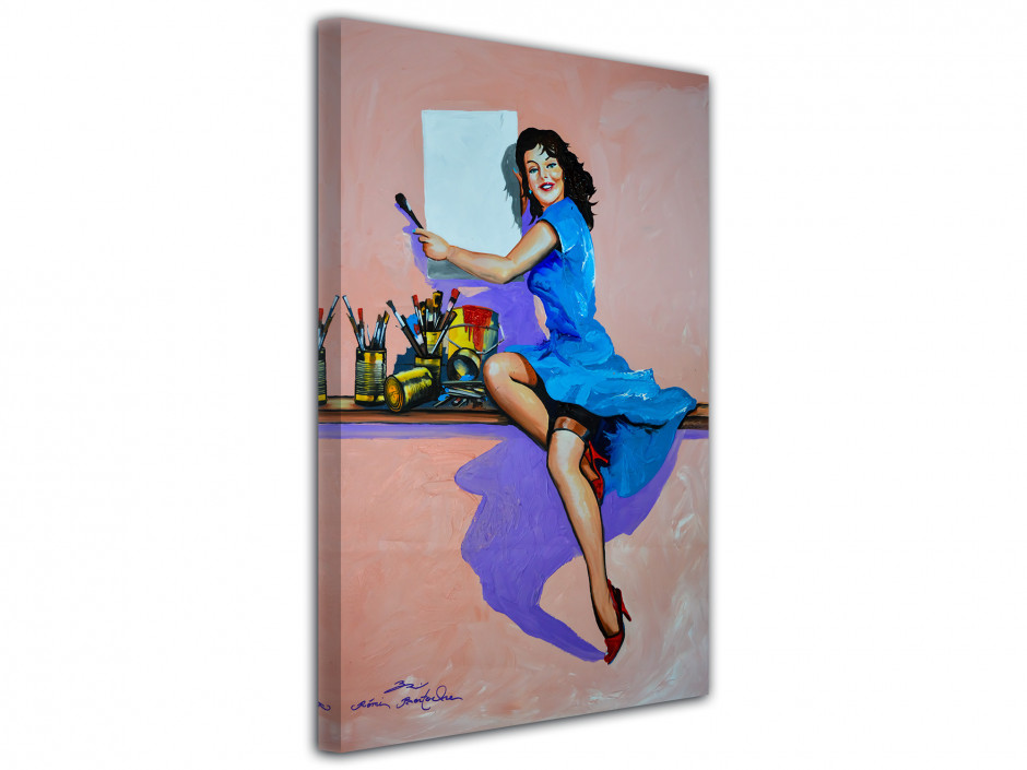 Reproduction peinture sur toile imprimée Pin Up