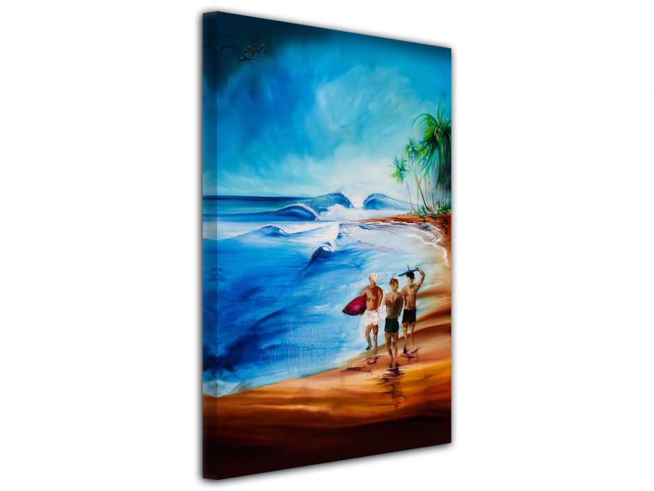 Reproduction tableau Rémi Bertoche surf ambiance en toile imprimée