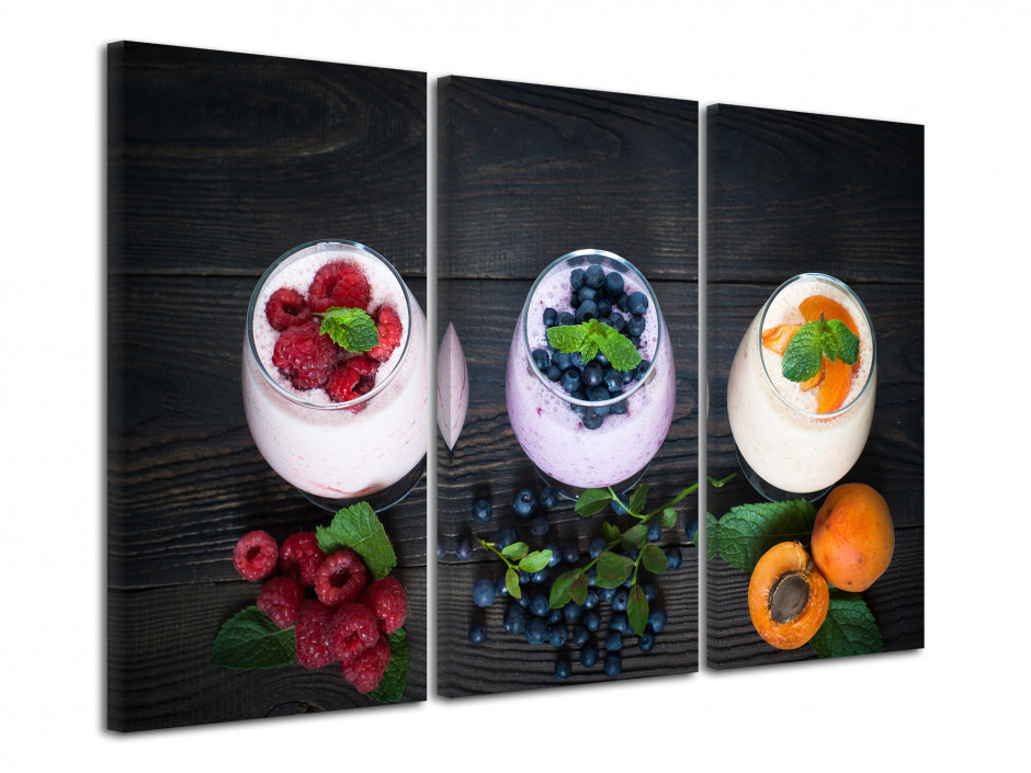 Tableau toile déco moderne Smoothies aux fruits