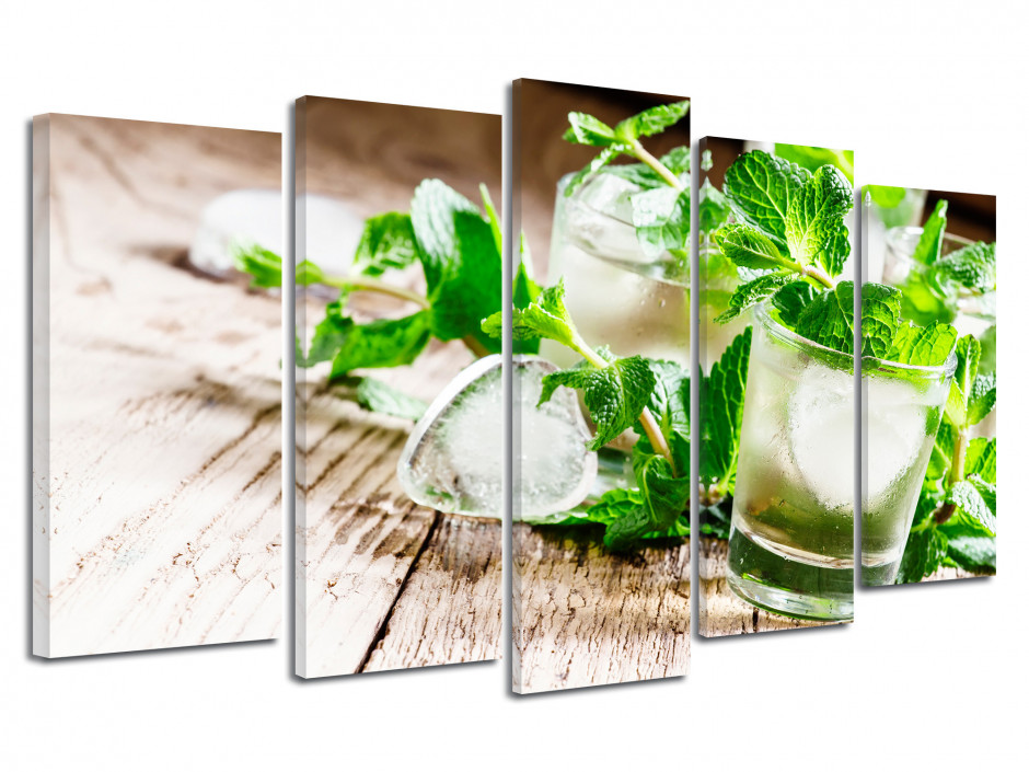 Tableau design Grand format Verre de Mojito