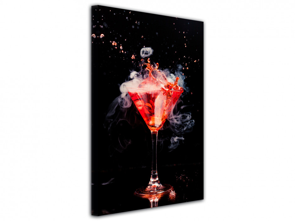 Tableau deco design Cocktail Rouge