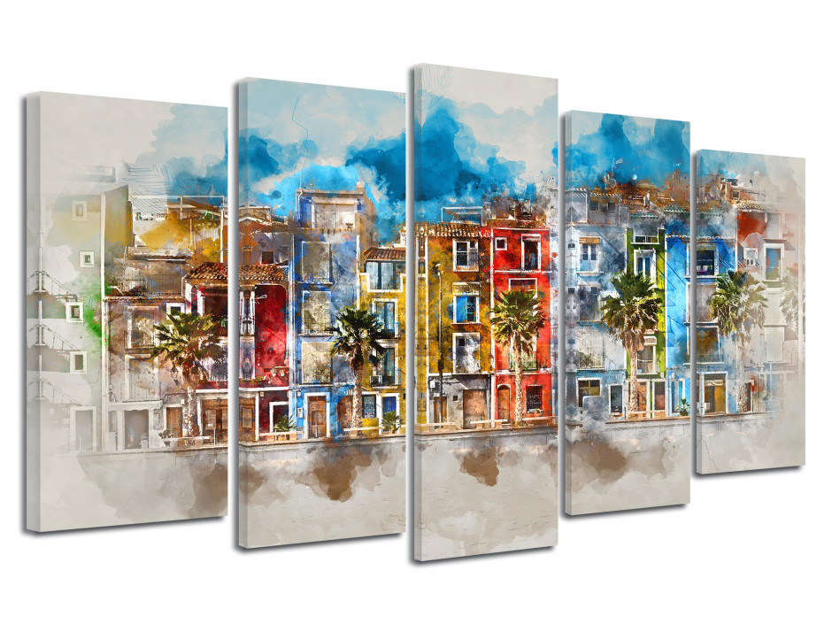 Tableau moderne deco PEINTURE CITY