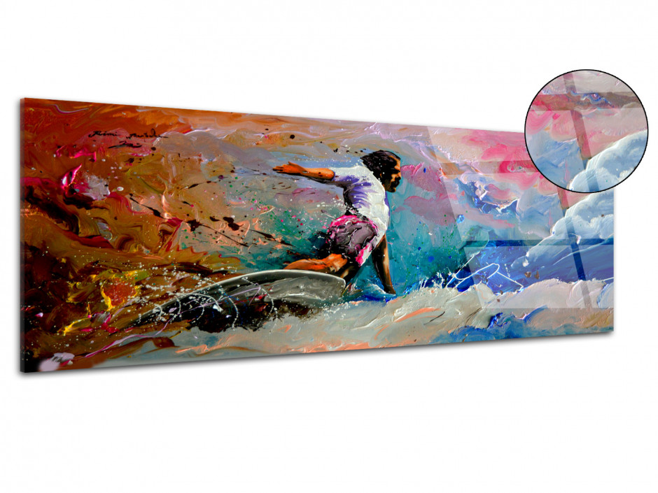 Tableau Plexiglas deco Remi Bertoche Surfeur