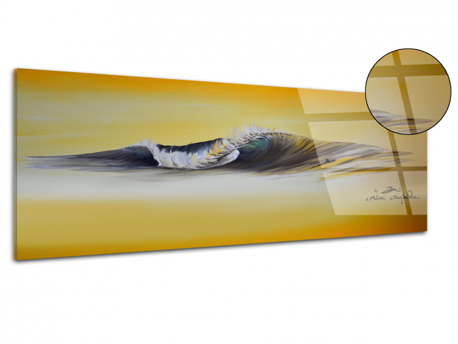 Reproduction tableau Remi Bertoche sur plexiglass yellow wave