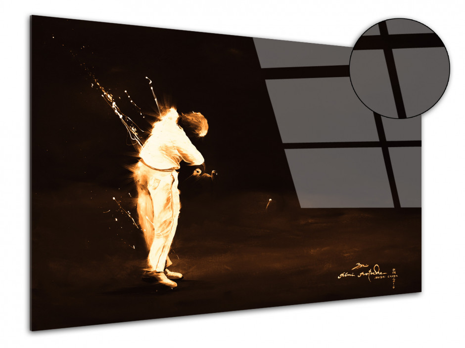 Tableau Plexiglass Golf Swing Reproduction Peinture Rémi Bertoche