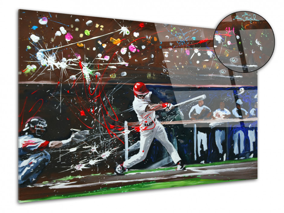 Tableau plexiglas décorative reproduction peinture Baseball