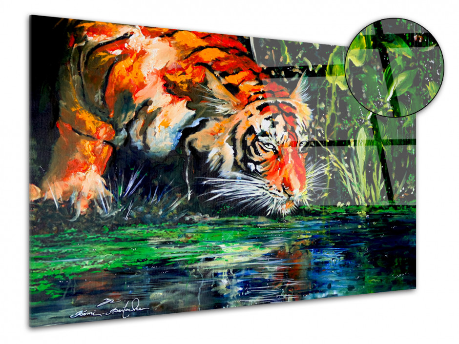 Tableau reproduction sur plexiglas eye of the tiger par Rémi Bertoche