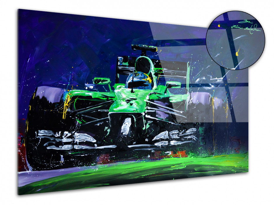 Reproduction tableau plexiglass Rémi Bertoche F1 Green