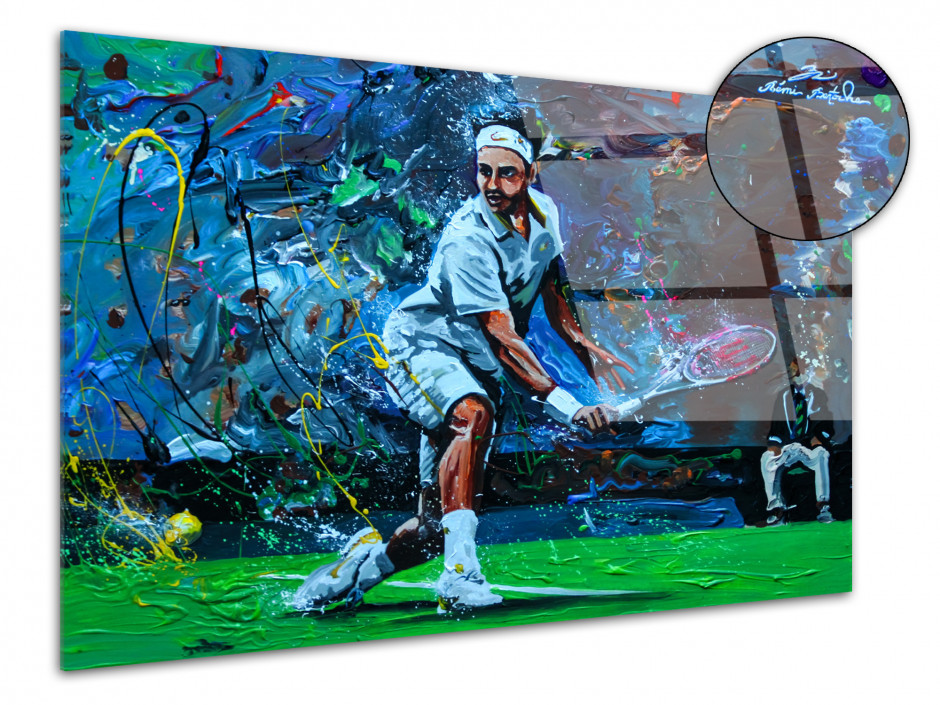 Tableau plexiglas déco murale reproduction peinture Tennisman