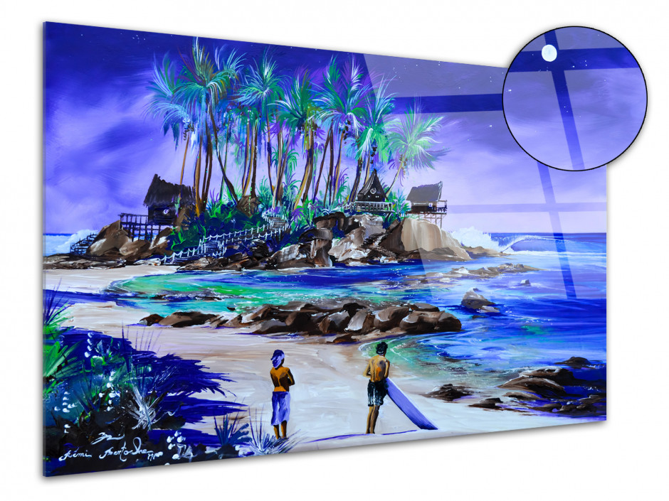 Tableau reproduction peinture sur plexiglas Lady Full Moon